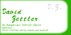 david zettler business card